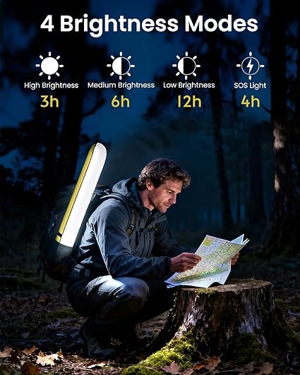 Inflatable Solar Camping Lantern,USB Rechargeable,4 Lighting Modes,IP66 Waterproof,Portable and Lightweight Tent Light(BUY 1 GET 1 FREE)
