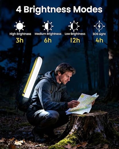 Inflatable Solar Camping Lantern,USB Rechargeable,4 Lighting Modes,IP66 Waterproof,Portable and Lightweight Tent Light(BUY 1 GET 1 FREE)