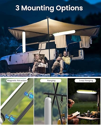 Inflatable Solar Camping Lantern,USB Rechargeable,4 Lighting Modes,IP66 Waterproof,Portable and Lightweight Tent Light(BUY 1 GET 1 FREE)