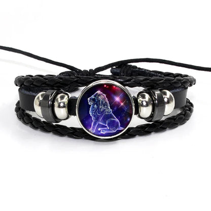 Zodiac Leather Braided Bracelet | 🔥FLAT 50% OFF SALE🔥